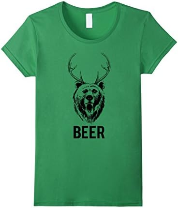 Womens Bear + Deer = Beer XL Grass