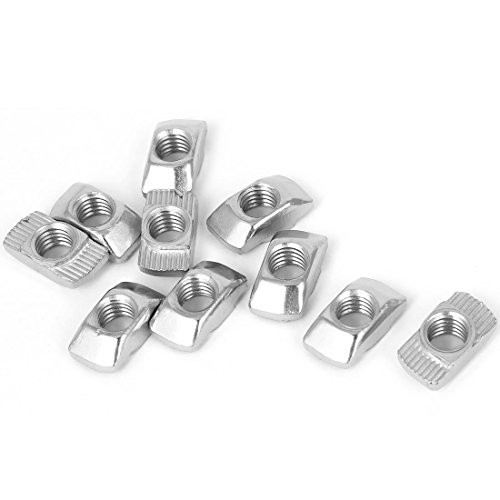 Click Here to See More Images uxcell M8 Thread Drop in T-Nuts 10 Pcs for 40 Series T-slot Aluminum Extrusion