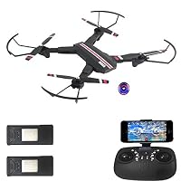 Drone with Camera Foldable WiFi APP Control Altitude Hold Gravity Sensor Path Flying Bonus Battery Camera Drone for Kids&Beginners