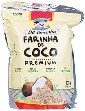 Premium Coconut Flour from Brazil, Pack 400g - Farinha de Coco Premium Da TERRINHA, 400g
