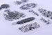Clear Stamps for Cards Making 8 Sheets Scrapbook Rubber Silicone for DIY Scrapbooking Seal Photo Album Wish Decorative Butterfly Love Heart Words (8 Sheets)