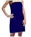 BY LORA Shower Cover Up Cotton Towel Wrap for Women, Navy, One Size