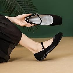 Dear Time Women's Satin Mary Jane Shoes Square Toe