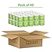 Marcal Toilet Paper 100% Recycled - 1 Ply, White Bath Tissue, 1000 Sheets Per Roll - 40 Individually Wrapped Rolls Per Case Green Seal Certified Toilet Paper 04415