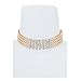 Boosic Crystal Chevron Choker Necklace For Women Gold Tone