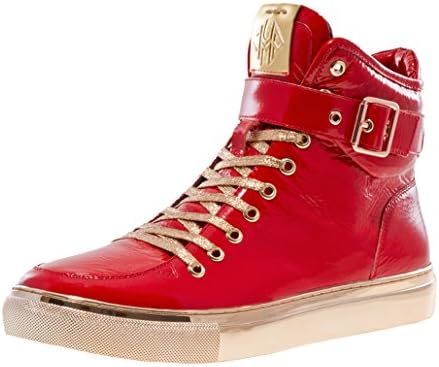 JUMP NEWYORK Men's Sullivan High-Top Fashion Sneaker Red Patent 11 D US