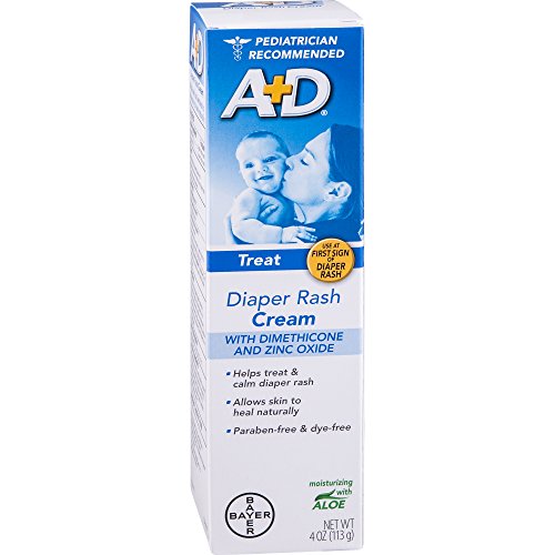A+D Zinc Oxide Diaper Rash Treatment Cream, Dimenthicone 1, Zinc Oxide
