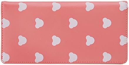 Korean Bear Animal Long Wallet ID business Card holder Coin Pocket Clutch Handbag Purse for girls (PINK)