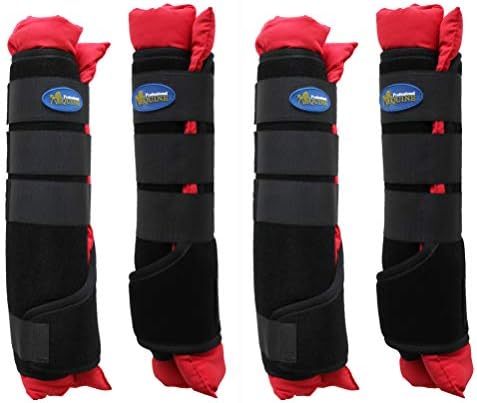 Horse Stable Shipping Boots Wraps Front Rear 4 Pack Leg Hoof Care 4120RD