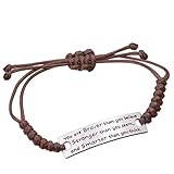 Angelus You are Braver than you believe Charming Little Inspirational Leather Bracelet Brown