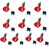 Versatile 10 Pack Red Chicken Water Cups with 1/2 inch PVC Mounting Hardware Poultry Waterer from Quail to Ducks …