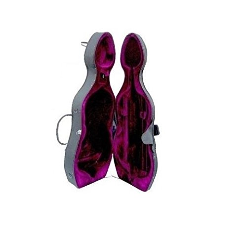 image for Merano 1/2 Size Black Cello with Hard Case, Bag and Bow+2 Sets of Stri