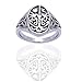 Celtic Trinity Knot Tree of Life with Sun and Moon Sterling Silver Ring Size 11(Sizes 3,4,5,6,7,8,9,10,11,12,13,14,15,16)