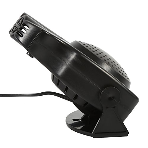 Car Heater Fan, 12V 150W Portable Car Defroster Defogger Windshield Demister Defroster with Heating Cooling Function 180 Degree Rotate Supporting Holder and 3-Outlet Plug in Cigarette Lighter