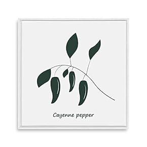 Framed Canvas Wall Art for Living Room, Bedroom Nordic Style Plants Theme Canvas Prints for Home Decoration Ready to Hang - 16x16 inches