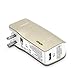 PISEN 2-in-1 Portable Charger - Battery Pack with Foldable AC Plug - 5000mAh Power Bank for iPhone, iPad, Android, Tablets, Samsung Galaxy and More (Gold)