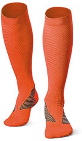 Colorful Premium Athletic Compression Socks for Men &amp; Women,Graduated Fit for Running, Nurses, Shin Splints, Flight, Basketball &amp; Maternity Pregnancy. Boost Stamina, Circulation &amp; Recovery (Orange)