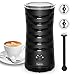 Milk Frother, iTeknic Electric Milk Steamer Soft Foam Maker for Hot and Cold Milk Froth, Cappuccino, Coffee, Latte, Double Wall Milk Warmer Heater with Extra Whisks, Non-Stick Interior, Strix Control