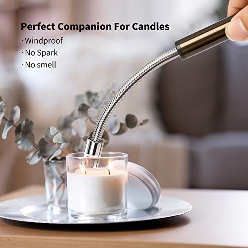QINROOM Candle Lighters Long Electric Arc Lighter, Rechargeable
