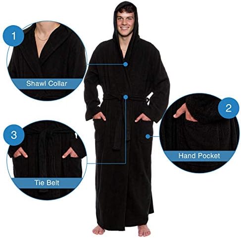 ross michaels mens hooded robe