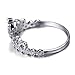 Guliette Verona Dainty Rhodium-Plated Sterling Silver Princess Crown Ring