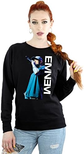 Eminem Women's Mic Pose Sweatshirt Large Black