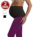 2 Pack Womens Maternity Belly Band Seamless Everyday Support Bands,Non-slip for Before&After Baby