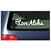 Live Aloha Car Window Sticker Flower Hawaii Design Decal - Bumper Laptop Stickers