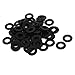 uxcell M8 x 16mm x 1.4mm Nylon Flat Insulating Washers Gaskets Spacers Fastener for Faucet Pipe Water Hose Black 100PCS