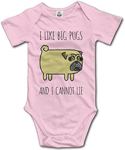 JUNDI I Like Big Pugs and I Cannot Lie Baby Onesies Cute Toddler Clothes