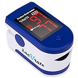 Zacurate Fingertip Pulse Oximeter Blood Oxygen Saturation Monitor with Batteries & Lanyard Included (Sapphire Blue)