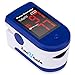 Zacurate Fingertip Pulse Oximeter Blood Oxygen Saturation Monitor with Batteries & Lanyard Included (Sapphire Blue) primary