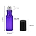Glass Roll-on Bottles - 5ml, 12 Pack, Violet Colored by Mavogel, Stainless Steel Roller Balls, Essential Oil Opener, Droppers, Funnels, and Labels Included