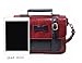 ECOSUSI Faux Leather Vintage Small Messenger Purse School Satchel Bag Red/Black