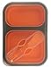 Silicone Collapsible Lunch Box, 2-Compartment, BPA Free, Microwave/Dishwasher Safe, Great for Kids and Adults (Orange)