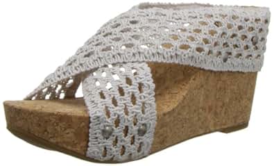 Amazon.com | Lucky Women's Miller2 Wedge Sandal, Nigori, 7.5 M US | Platforms & Wedges