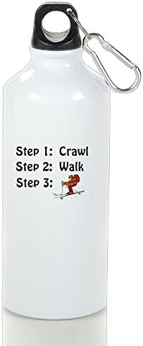 Xihuan Skiing Skiier Aluminum Outdoor Sports Bottle Perfect For Running Stoup White 500ml