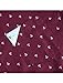 uxcell Men Point Collar Single Breasted Short Sleeve Anchor Prints Shirt M Burgundy