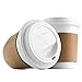 NYHI 100 Pack 10 oz White Paper Disposable Coffee Cups with Black Lids and Sleeves Hot Cold Beverage Drinking Cup for Water Juice Espresso Tea Ideal for Water Coolers Party