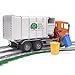 Bruder Toys Man Side Loading Garbage Truck Orange