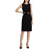Kasper Womens Sheath Dress W/Waistband Trim