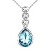 Pealrich “Angel Tear” Fashion Jewelry Pendant Love Necklace with Swarovski Crystal, Love Gifts for Women /Girlfriend (Blue)