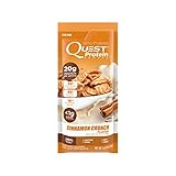 Quest Nutrition Protein Powder, Cinnamon Crunch, 20g Protein, 1g Net Carbs, 80% P/Cals, 0.99oz Packet, 12 Count, High Protein, Low Carb, Gluten Free, Soy Free, Packaging May Vary