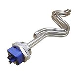 DERNORD 240V 5500W Immersion Ripple Foldback Brewing Water Tubular Heater Element with 1 Inch NPSM Thread White