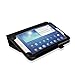 FINTIE Folio Classic Leather Case for 7 inch Samsung Galaxy Tab 3 - Black