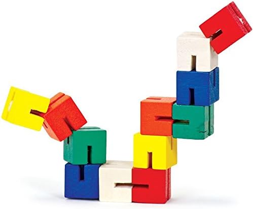 GiftLocalUK Party Bag Fillers - Twist And Lock Blocks - Party Bag Gifts Toys (Pack Of 12)