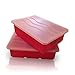 Fullsexy COMINHKPR152120 B01MU6LGWM 2 Large Silicone Ice Cube Trays with Lids, Free Size, Red