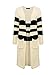 Simplee Women's Casual Open Front Long Sleeve Knit Cardigan Sweater Coat with Pockets (4-6, Stripe)