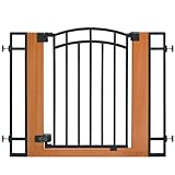Summer Infant Wood and Metal Walk-Thru Gate, Brown/Black