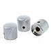 an-do-er 3PCS Guitar Knobs Chromed Metal Dome Knurled Barrel for Electric Guitar Parts (Silver)
